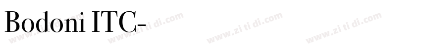 Bodoni ITC字体转换 Bodoni ITC字体转换
